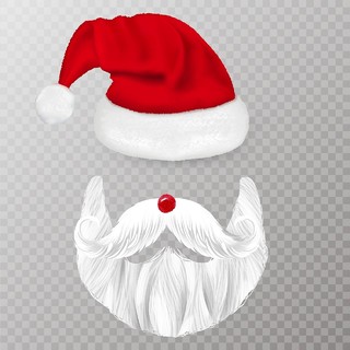 圣诞老人胡子圣诞节装饰过圣诞PNG素材